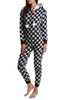 One-zzz Fleece Onesie - Black and White Buffalo Check