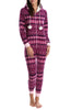 One-zzz Fleece Onesie - Cranberry Fairisle