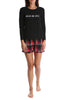 Fresh Flannel Long Sleeve Tee and short Set - red