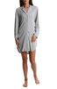 No Pantzzz Rayon Notch Collar Sleep Shirt - Grey