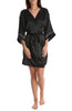 Kizzz Satin robe - black