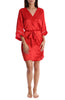Kizzz Satin robe - red