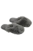 Gray Fur Fuzzy Slipper-zzz