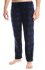 Loungerzzz Mens Fleece Pant - navy plaid