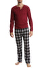 Check Mate Mens Flannet Pant Set - red